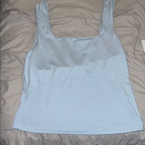 7 Diamonds Gray Sleeveless Fitted Tank Top